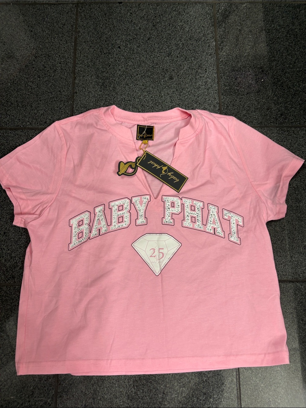 Baby Phat Light Pink Graphic Logo Tee